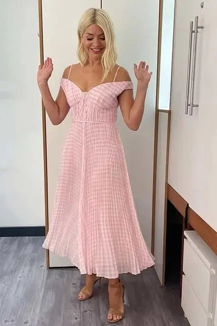 Rent RENT Self Portrait Gingham Chiffon Midi Dress (RRP £340) – designer dress hire in UK sizes 8–16 from One Hit Wonders