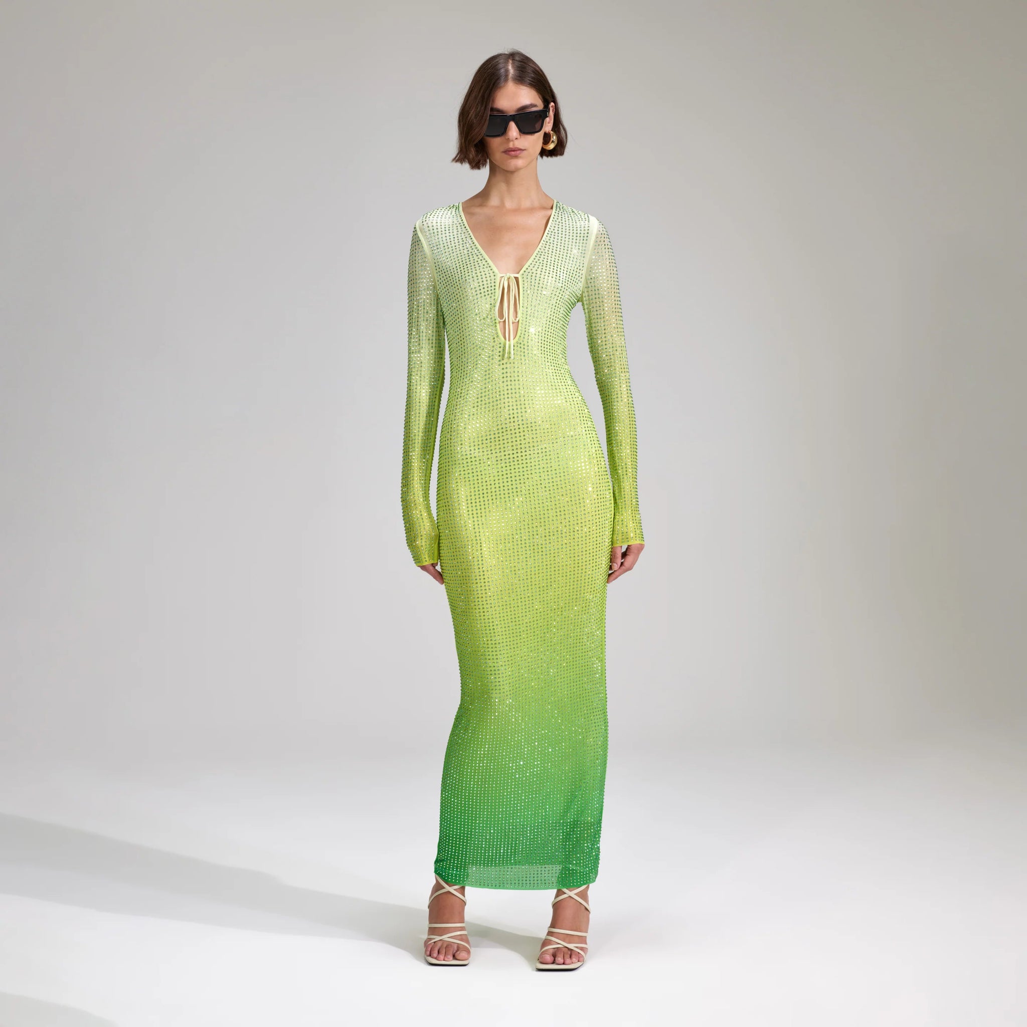 knee length dresses for ladies RENT Self Portrait Green Rhinestone Mesh Keyhole Maxi Dress (RRP 450) knee length dresses for ladies RENT Self Portrait Green Rhinestone Mesh Keyhole Maxi Dress (RRP 450)