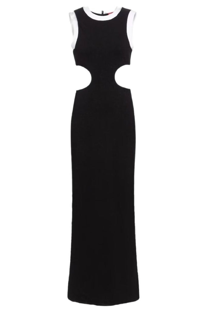 Rent RENT Staud Dolce cutout jersey midi dress (RRP £231) – designer dress hire in UK sizes 8–16 from One Hit Wonders