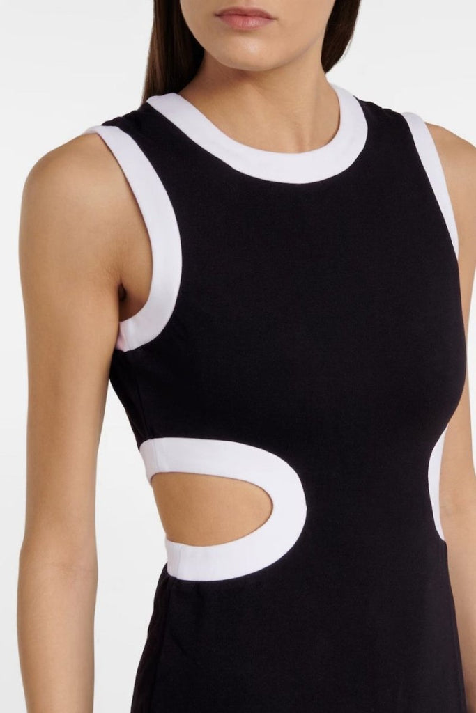 Rent RENT Staud Dolce cutout jersey midi dress (RRP £231) – designer dress hire in UK sizes 8–16 from One Hit Wonders