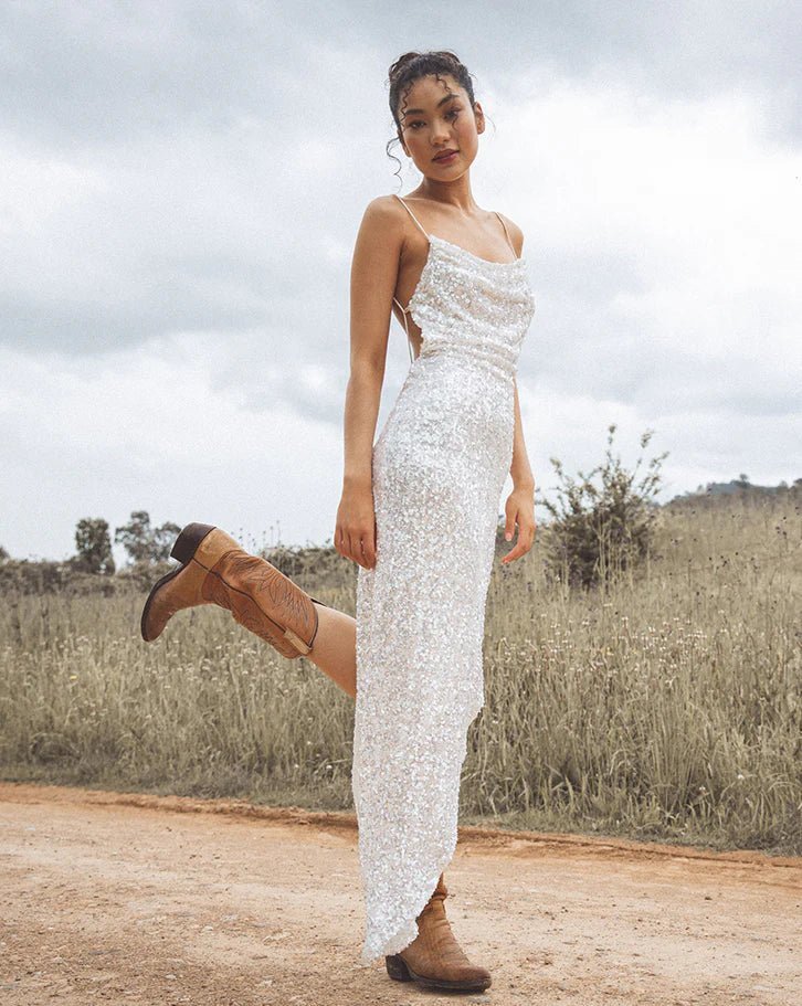 Rent RENT Winona Asha Asymmetrical Dress (RRP £315) – designer dress hire in UK sizes 8–16 from One Hit Wonders