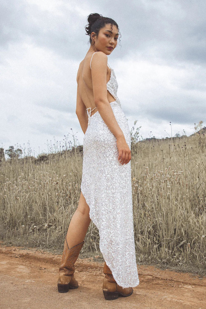 Rent RENT Winona Asha Asymmetrical Dress (RRP £315) – designer dress hire in UK sizes 8–16 from One Hit Wonders