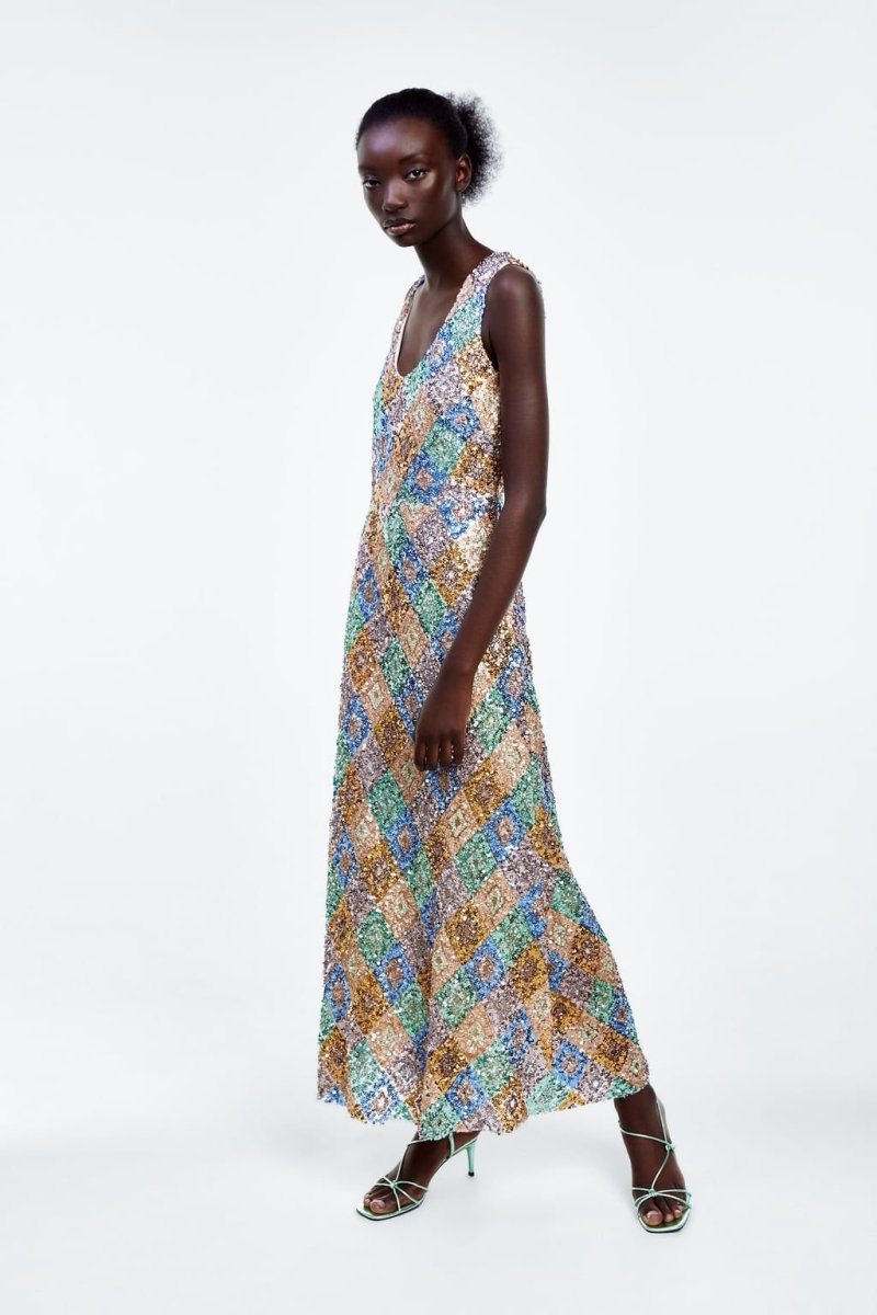RENT Zara Limited Edition Sequin Dress (RRP 119) | One Hit Wonders RENT Zara Limited Edition Sequin Dress (RRP 119) | One Hit Wonders