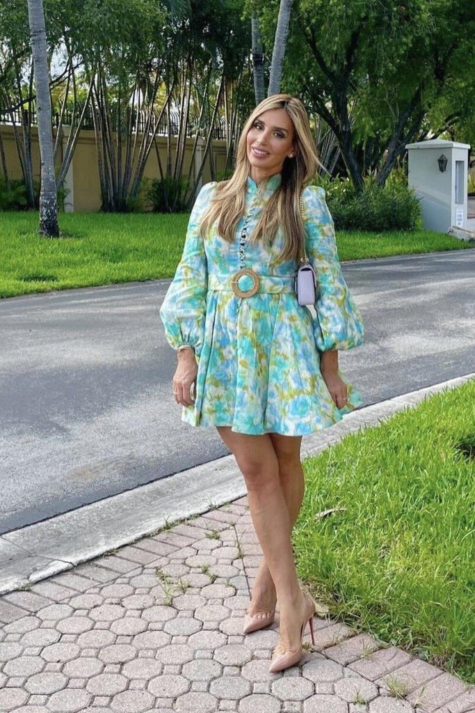 Rent RENT Zimmermann High Tide Buttoned Mini Dress (RRP £775) – designer dress hire in UK sizes 8–16 from One Hit Wonders