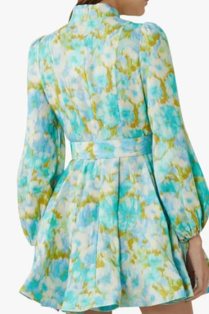Rent RENT Zimmermann High Tide Buttoned Mini Dress (RRP £775) – designer dress hire in UK sizes 8–16 from One Hit Wonders