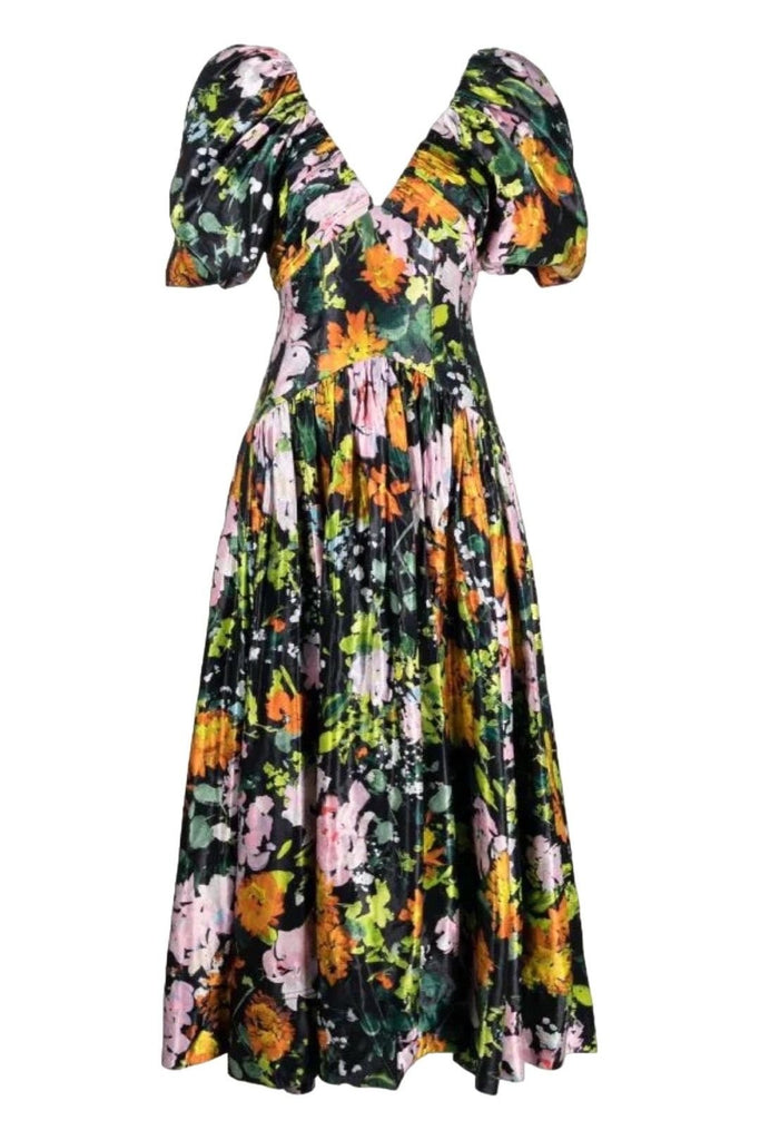 RENT Aje Gabrielle Midnight Floral-print linen-blend dress (RRP £460) - Rent Now from One Hit Wonders