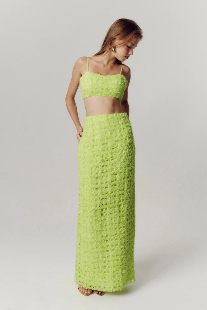 RENT Aje Quintette Lattice Maxi Skirt and Bandeau Top (RRP £555) - Rent Now from One Hit Wonders