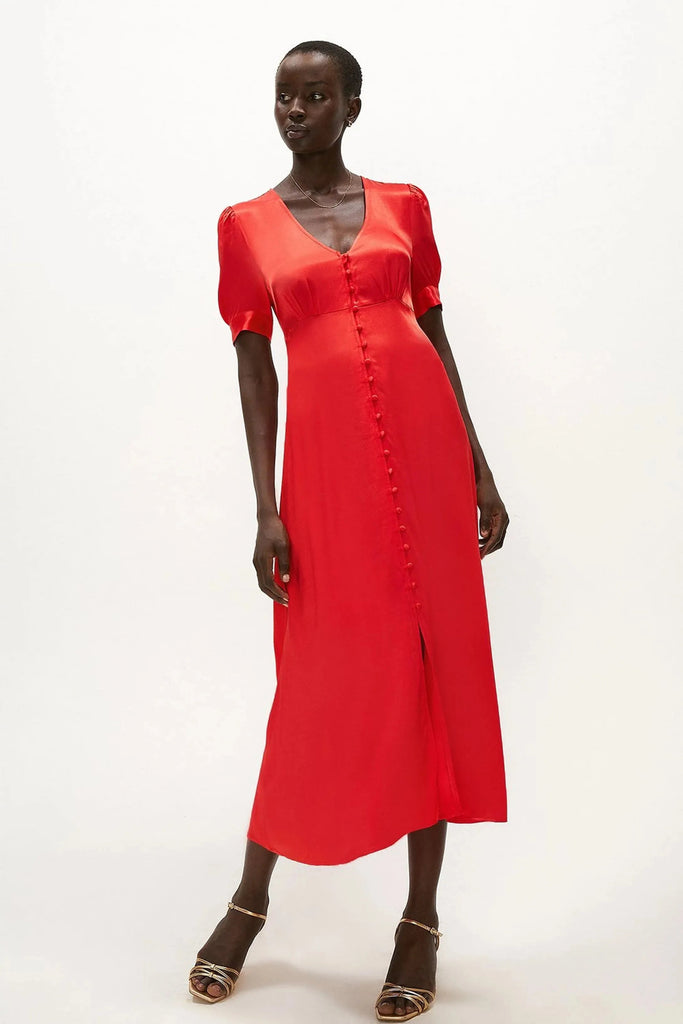 RENT Coast Button Up Satin Maxi Dress (RRP £149) - Rent Now from One Hit Wonders