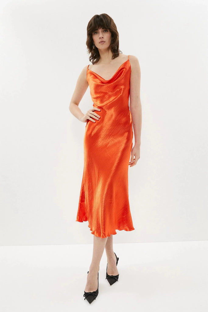 RENT Coast Satin Cowl Neck Midi Dress (RRP £79) - Rent Now from One Hit Wonders