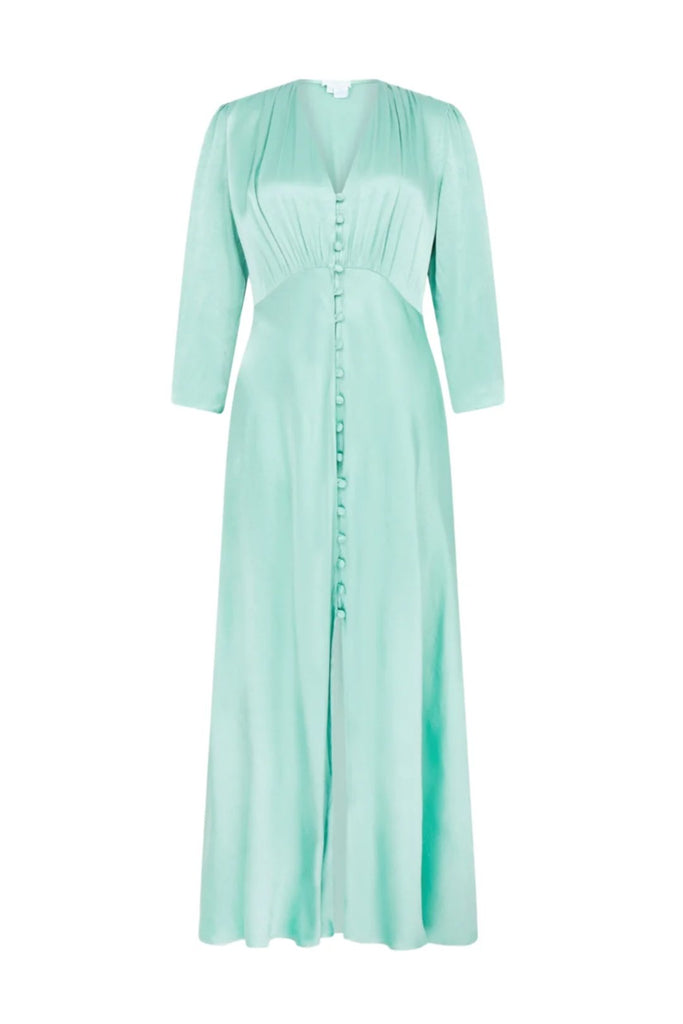 RENT Ghost Madison Jade Satin Midi Dress (RRP £159) - Rent Now from One Hit Wonders