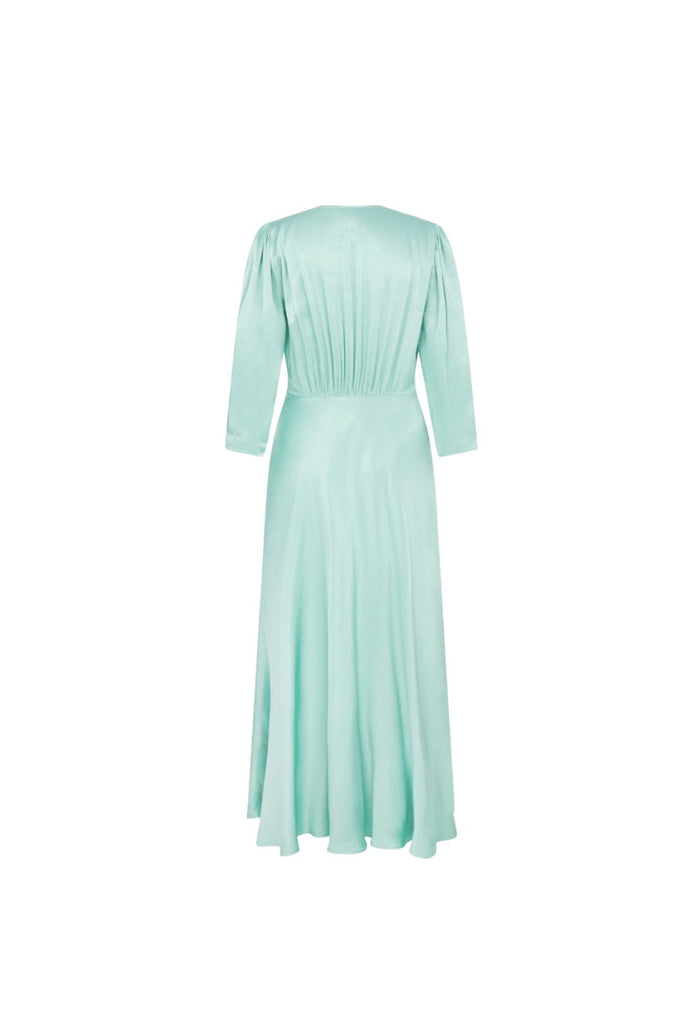 RENT Ghost Madison Jade Satin Midi Dress (RRP £159) - Rent Now from One Hit Wonders