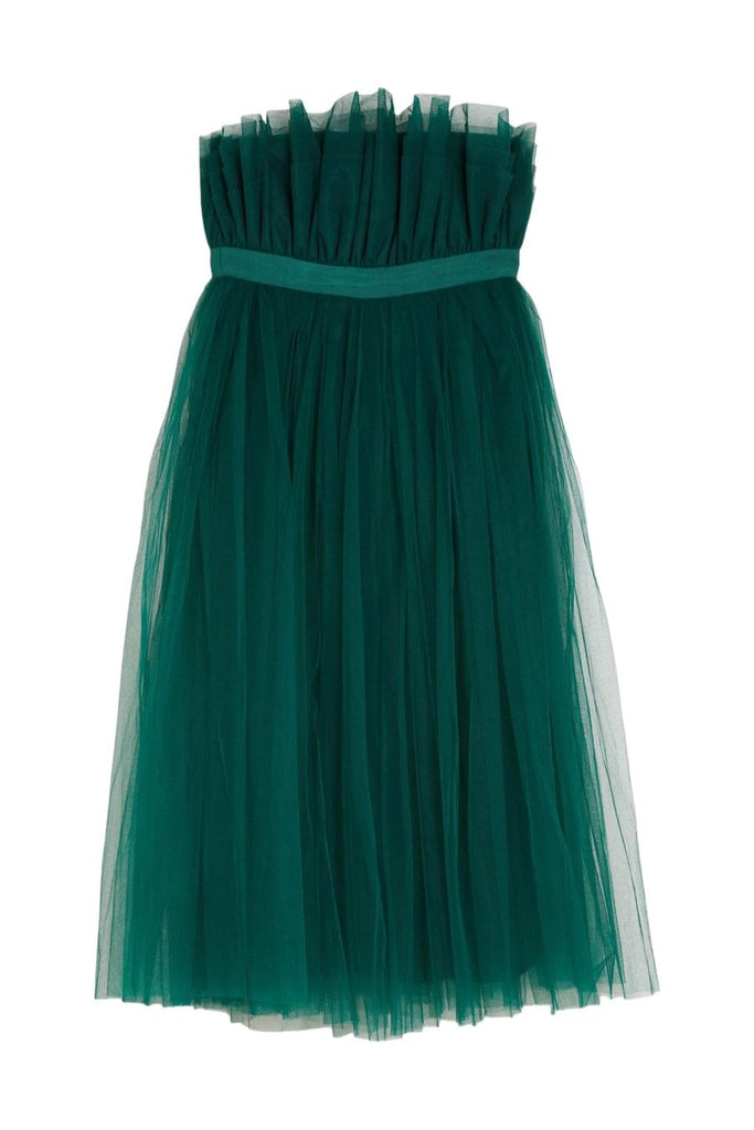 RENT Karen Millen Lydia Millen Emerald Corseted Tulle Woven Midi Dress (RRP £199) - Rent Now from One Hit Wonders