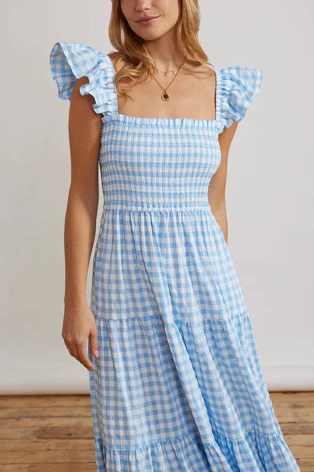 RENT Kitri Aisha Blue Gingham (RRP £160) - Rent Now from One Hit Wonders