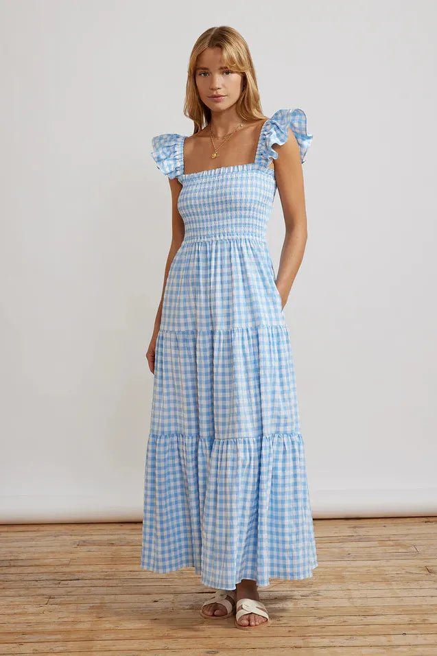 RENT Kitri Aisha Blue Gingham (RRP £160) - Rent Now from One Hit Wonders