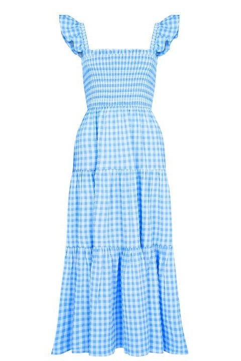 RENT Kitri Aisha Blue Gingham (RRP £160) - Rent Now from One Hit Wonders