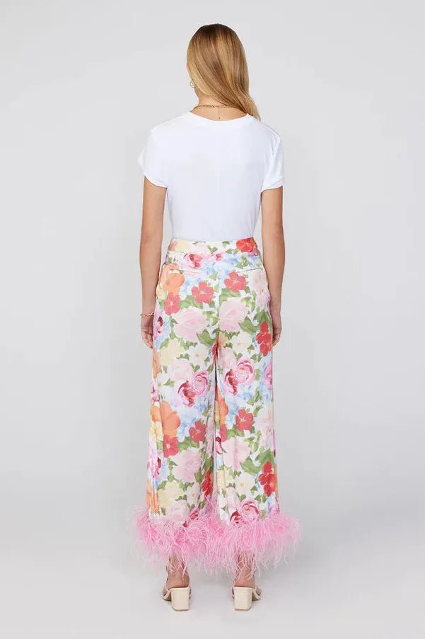 RENT Kitri Apollo Painted Floral Feather Trousers (RRP £145) - Rent Now from One Hit Wonders