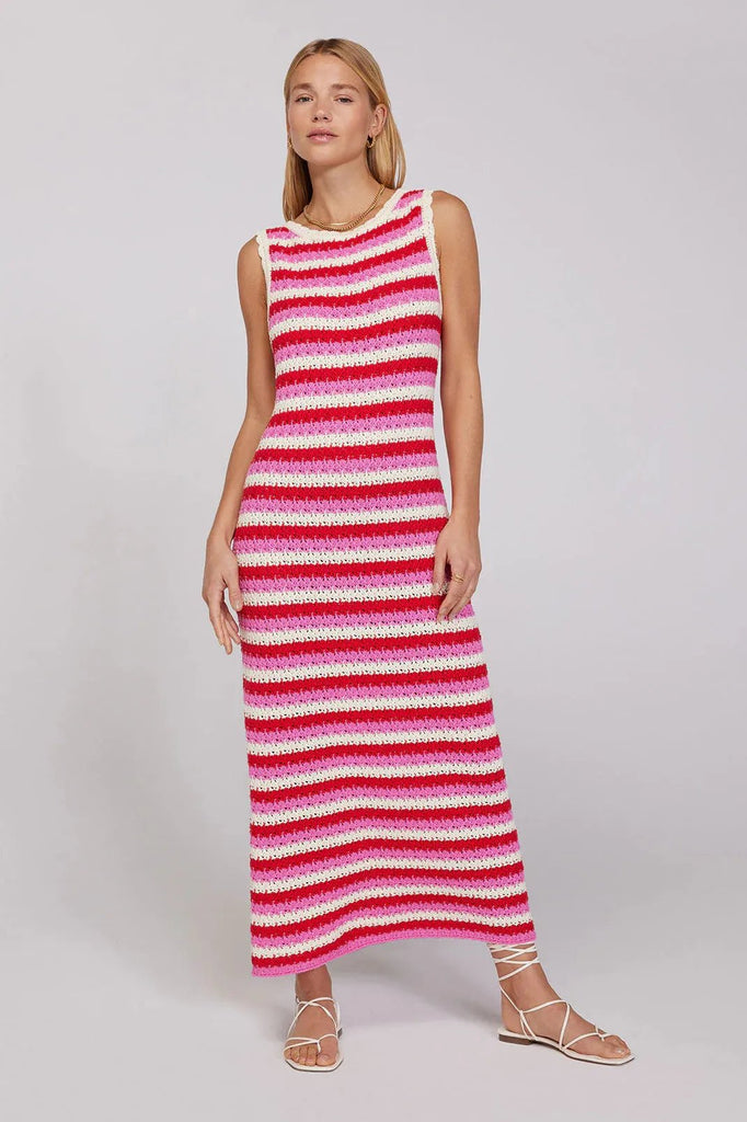 RENT Kitri Bunty Pink Stripe Knit Dress (RRP £165) - Rent Now from One Hit Wonders