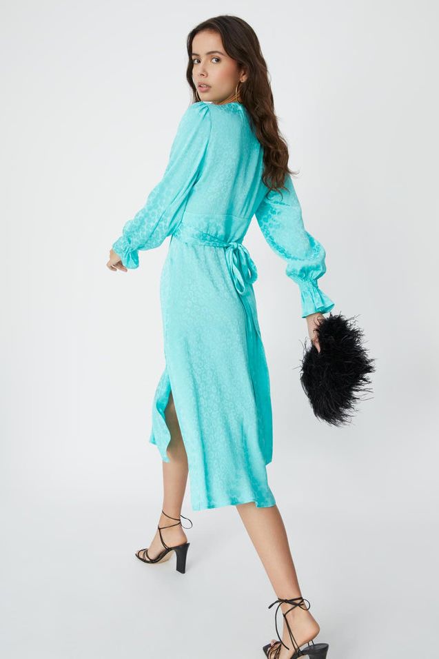 RENT Kitri Claire Mint Daisy Wrap Dress (RRP £145) - Rent Now from One Hit Wonders