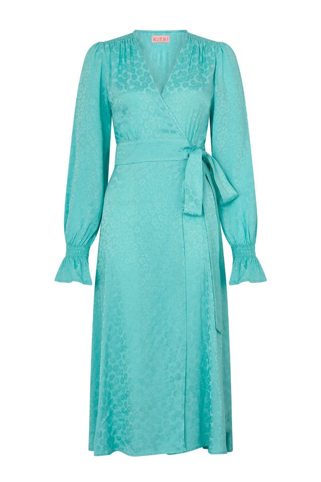 RENT Kitri Claire Mint Daisy Wrap Dress (RRP £145) - Rent Now from One Hit Wonders