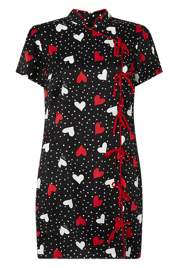 RENT Kitri Harlow Red Heart Print Mini Dress (RRP £140) - Rent Now from One Hit Wonders
