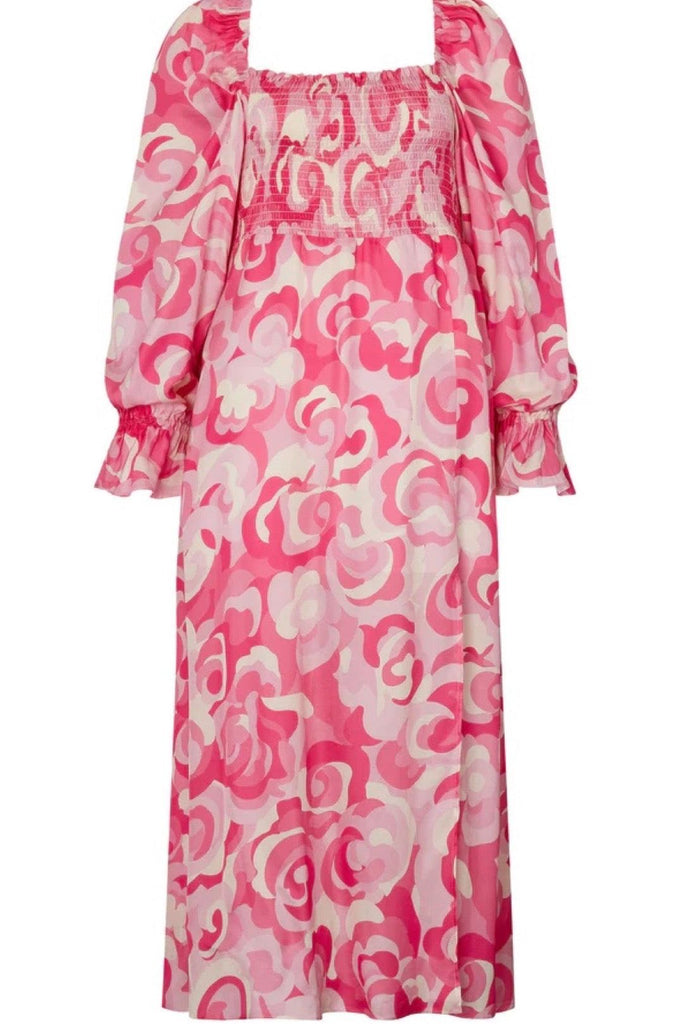 RENT Kitri Jolene Pink Floral Swirl Dress (RRP £165) - Rent Now from One Hit Wonders