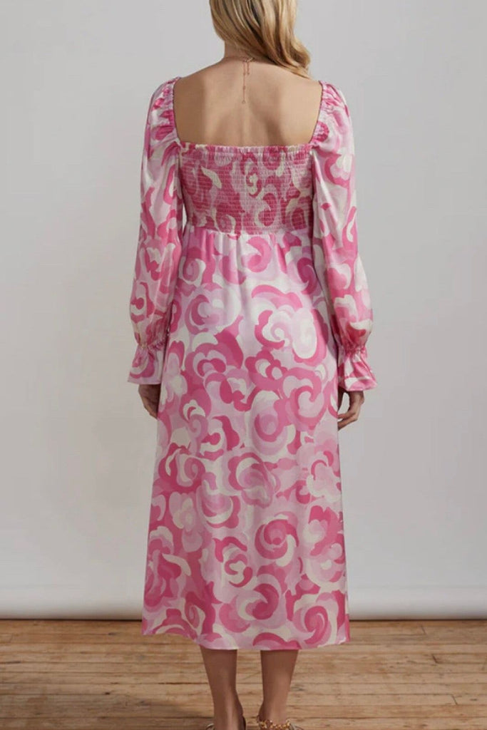 RENT Kitri Jolene Pink Floral Swirl Dress (RRP £165) - Rent Now from One Hit Wonders