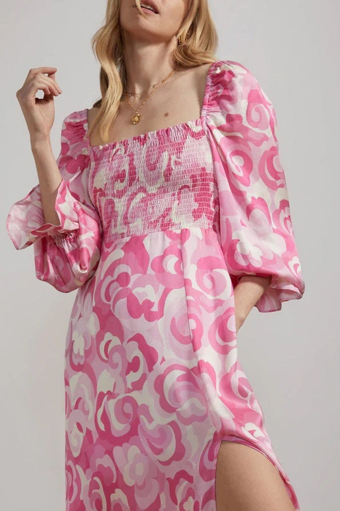 RENT Kitri Jolene Pink Floral Swirl Dress (RRP £165) - Rent Now from One Hit Wonders