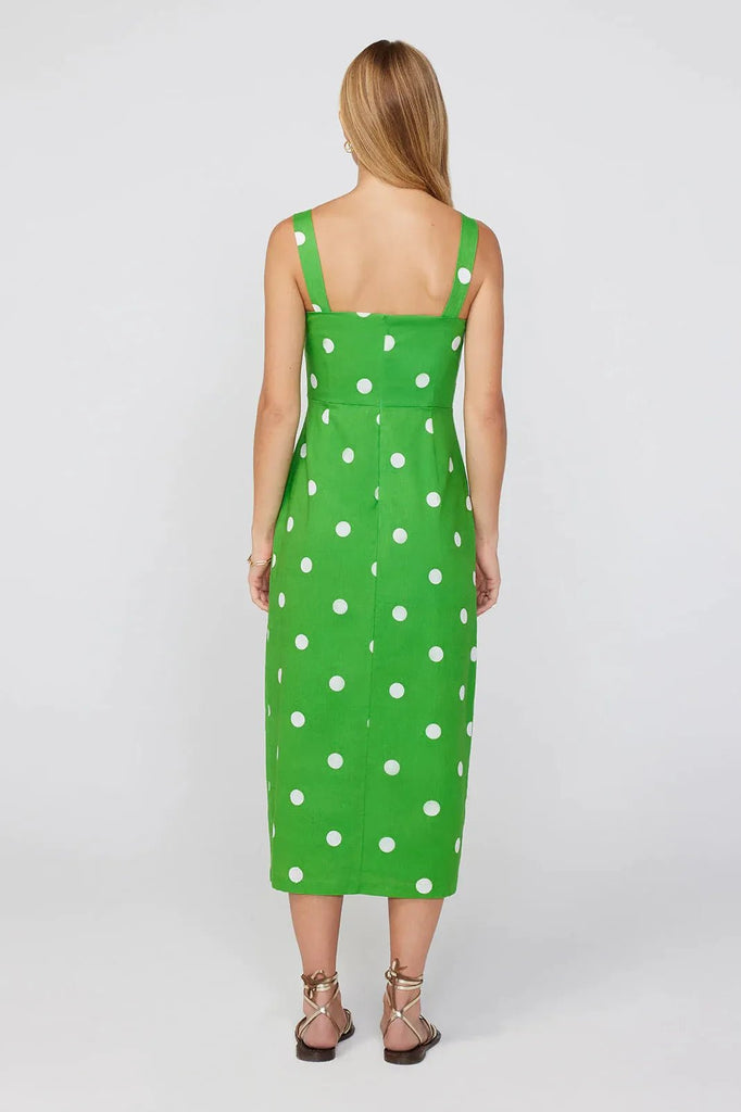 RENT Kitri Mara Green Polka Dot Midi Dress (RRP £150) - Rent Now from One Hit Wonders