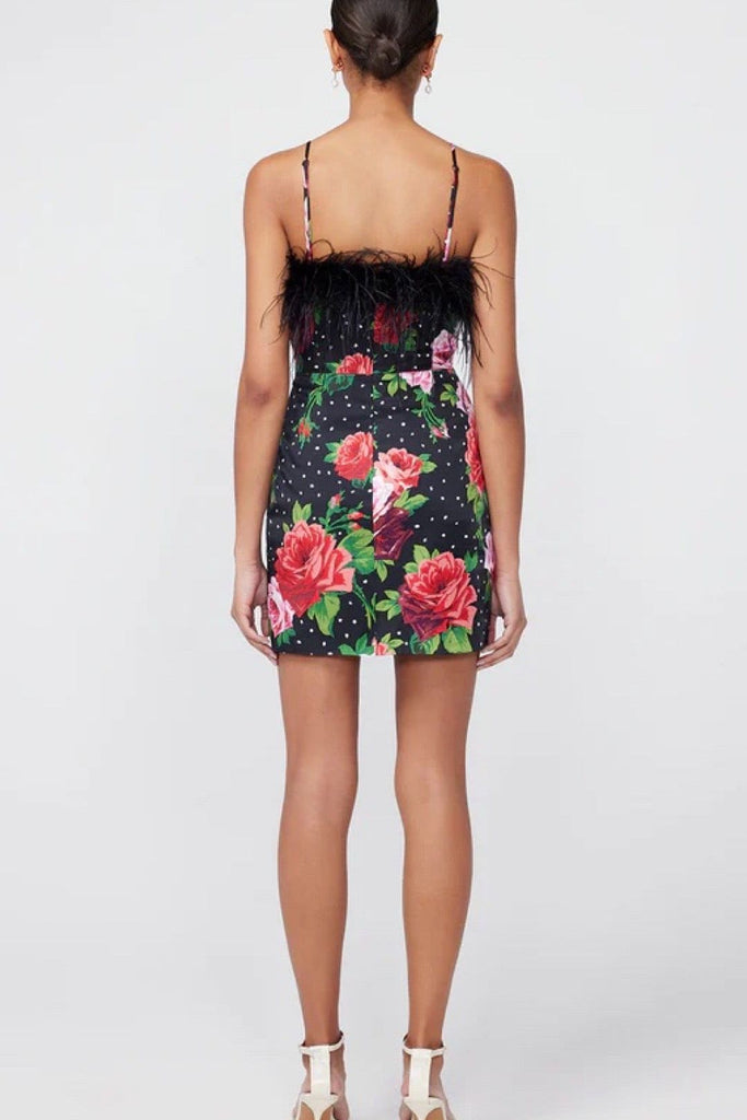 RENT Kitri Nola Red Painted Rose Mini Dress (RRP £150) - Rent Now from One Hit Wonders