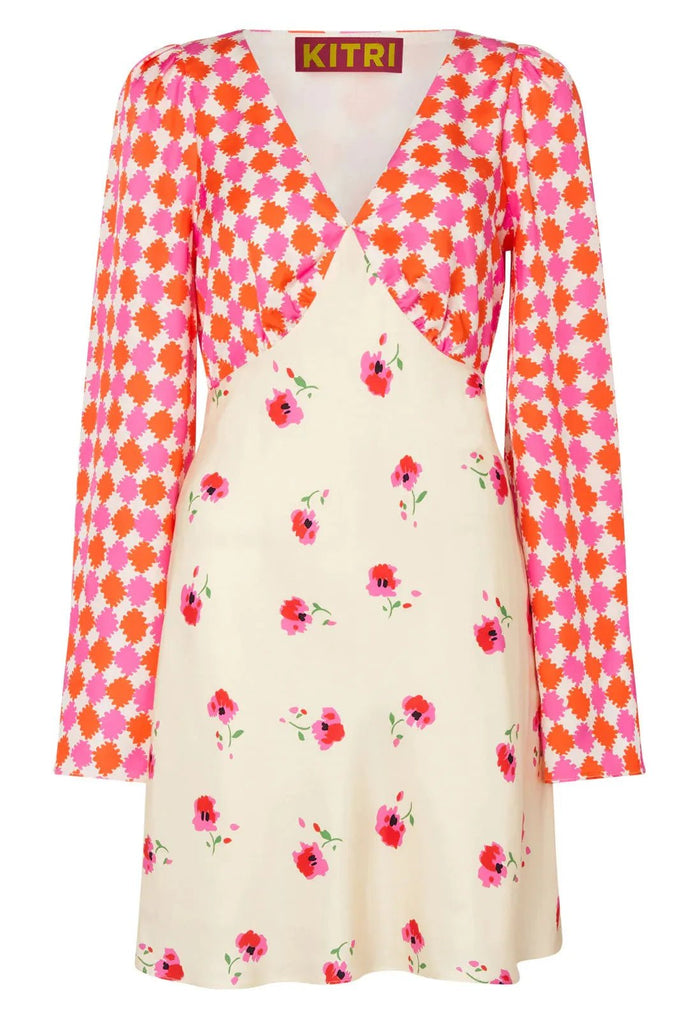 RENT Kitri Rosalie Mixed Print Mini Dress (RRP £155) - Rent Now from One Hit Wonders