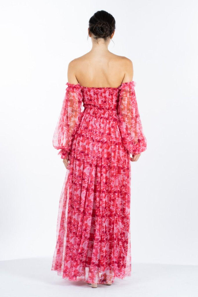 RENT Lace & Beads Lana Red Printed Tulle Dress (RRP £80) - Rent Now from One Hit Wonders