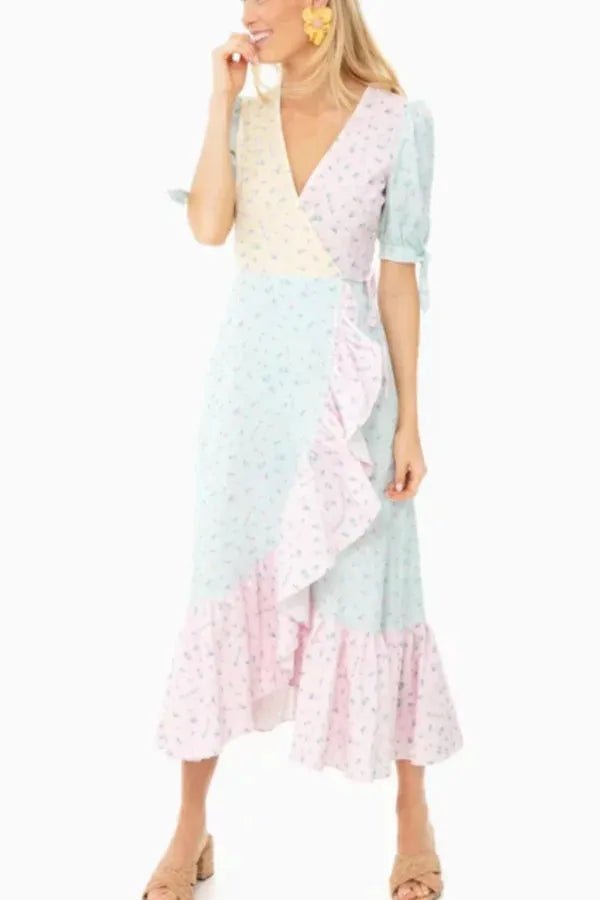 Rent Olivia Rubin Asta Ice Cream Wrap Dress (RRP £350) - Rent Now from One Hit Wonders