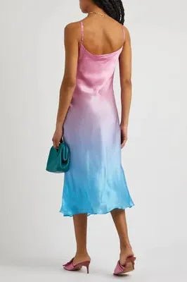 RENT Olivia Rubin Aubrey Blue Pink Ombre Slip Dress (RRP £310) - Rent Now from One Hit Wonders
