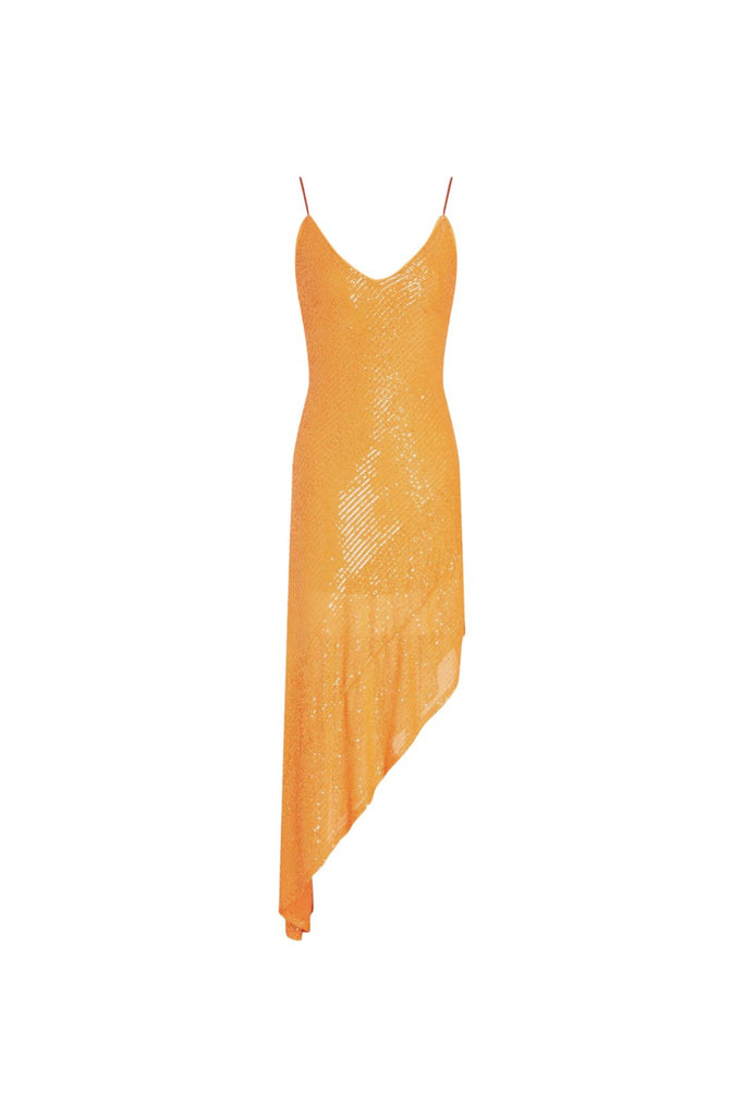RENT Rotate Birger Christensen Asymmetric sequined stretch-mesh slip dress (RRP £205) - Rent Now from One Hit Wonders