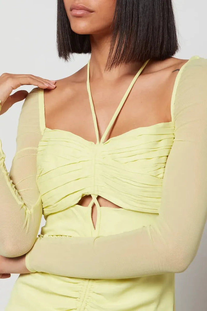 RENT Self Portrait Lime Cutout Mini Dress (RRP £320) - Rent Now from One Hit Wonders