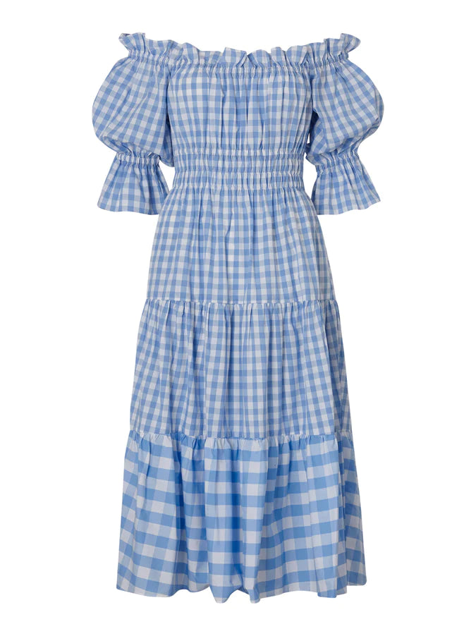 Kitri | Rent Dress | UK | Blue Gingham | Summer