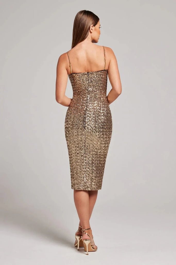 RENT Nadine Merabi Nina Gold Dress (RRP £315) - Rent Now from One Hit Wonders