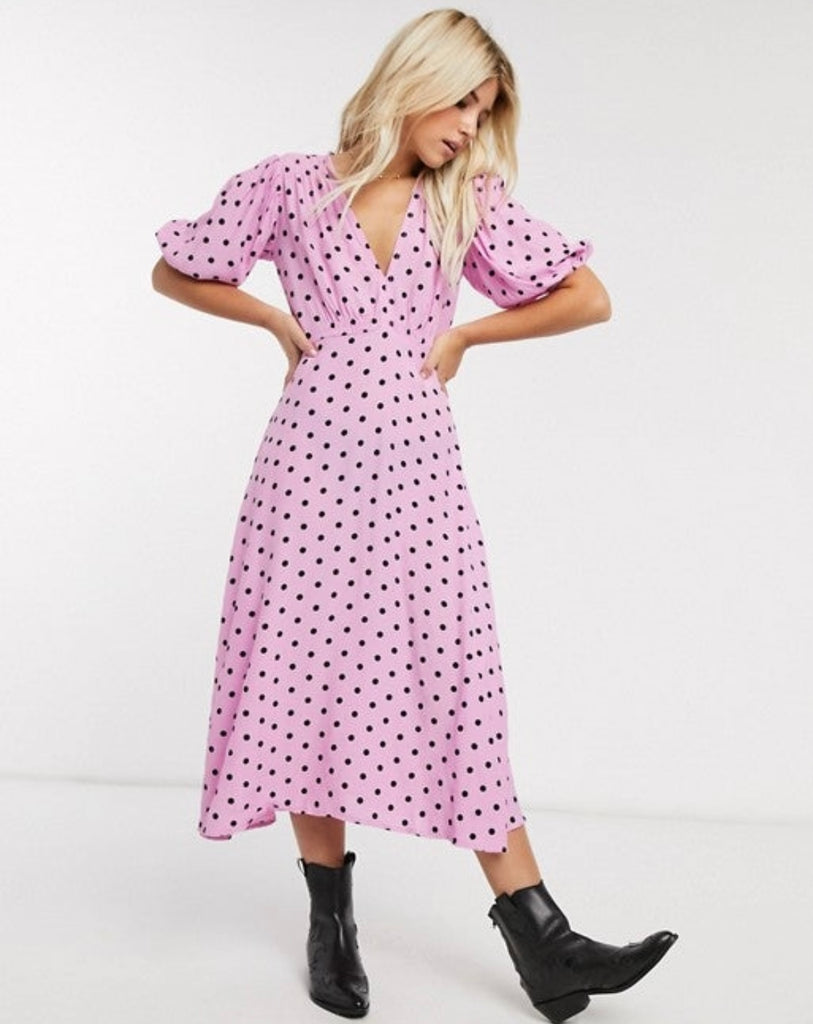 Faithfull The Brand | Pink Dress | Midi Dress | Hire Dresses UK | London | One Hit Wonders